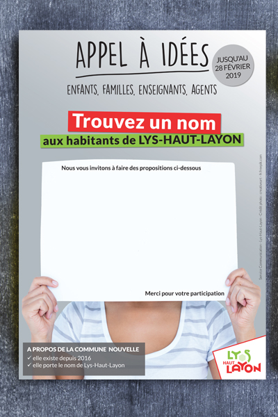 Affiche et flyer Appel à idées - Lys-Haut-Layon 2019 | mockup by Freepik