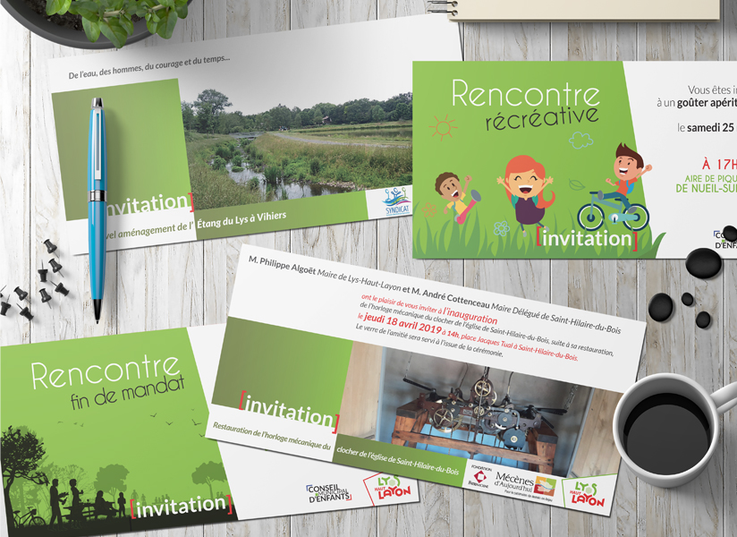 Cartons d'invitation - Lys-Haut-Layon 2019  | mockup by Freepik