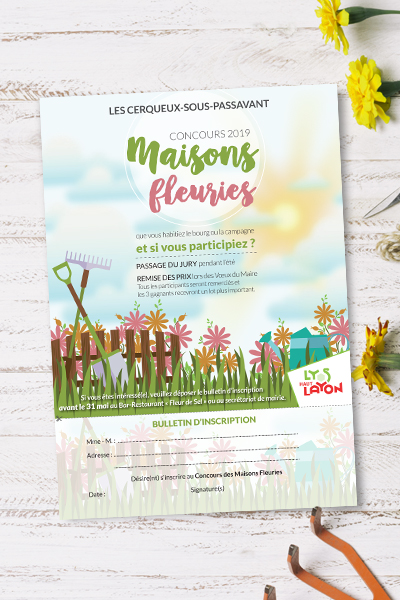 Flyer concours maisons fleuries - Lys-Haut-Layon 2019 | Photo by Freepik
